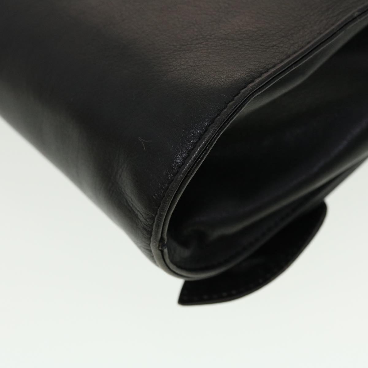 VALENTINO Shoulder Bag Leather Black Auth bs5209