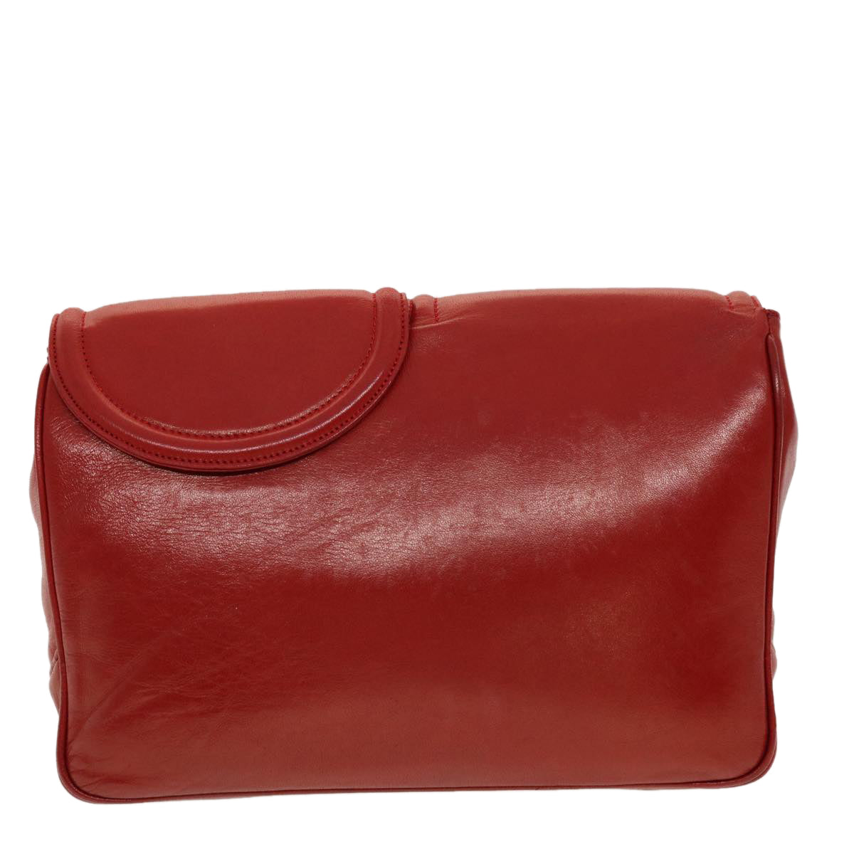 Christian Dior Clutch Bag Leather Red Auth bs5260 - 0