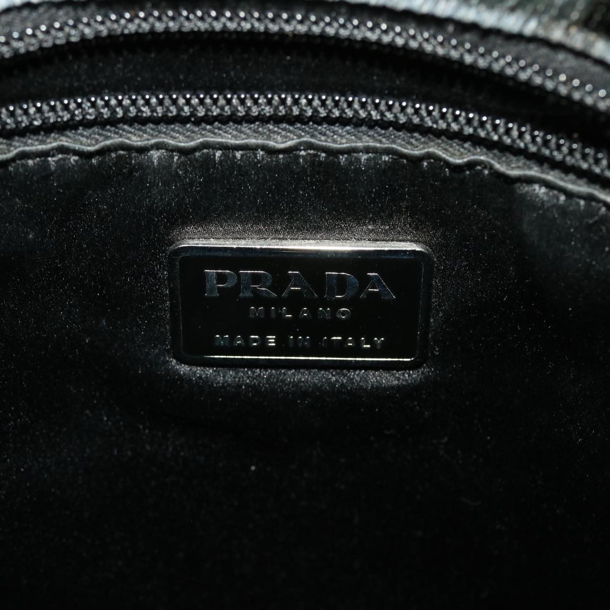 PRADA Hand Bag Harako leather Black Auth bs5268