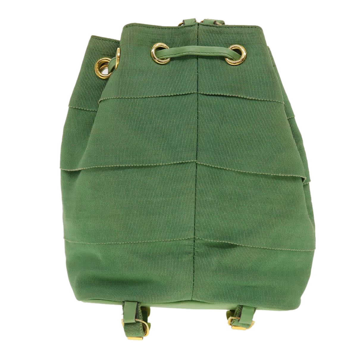 Salvatore Ferragamo Backpack Canvas Green AU-21 5666 Auth bs5297 - 0