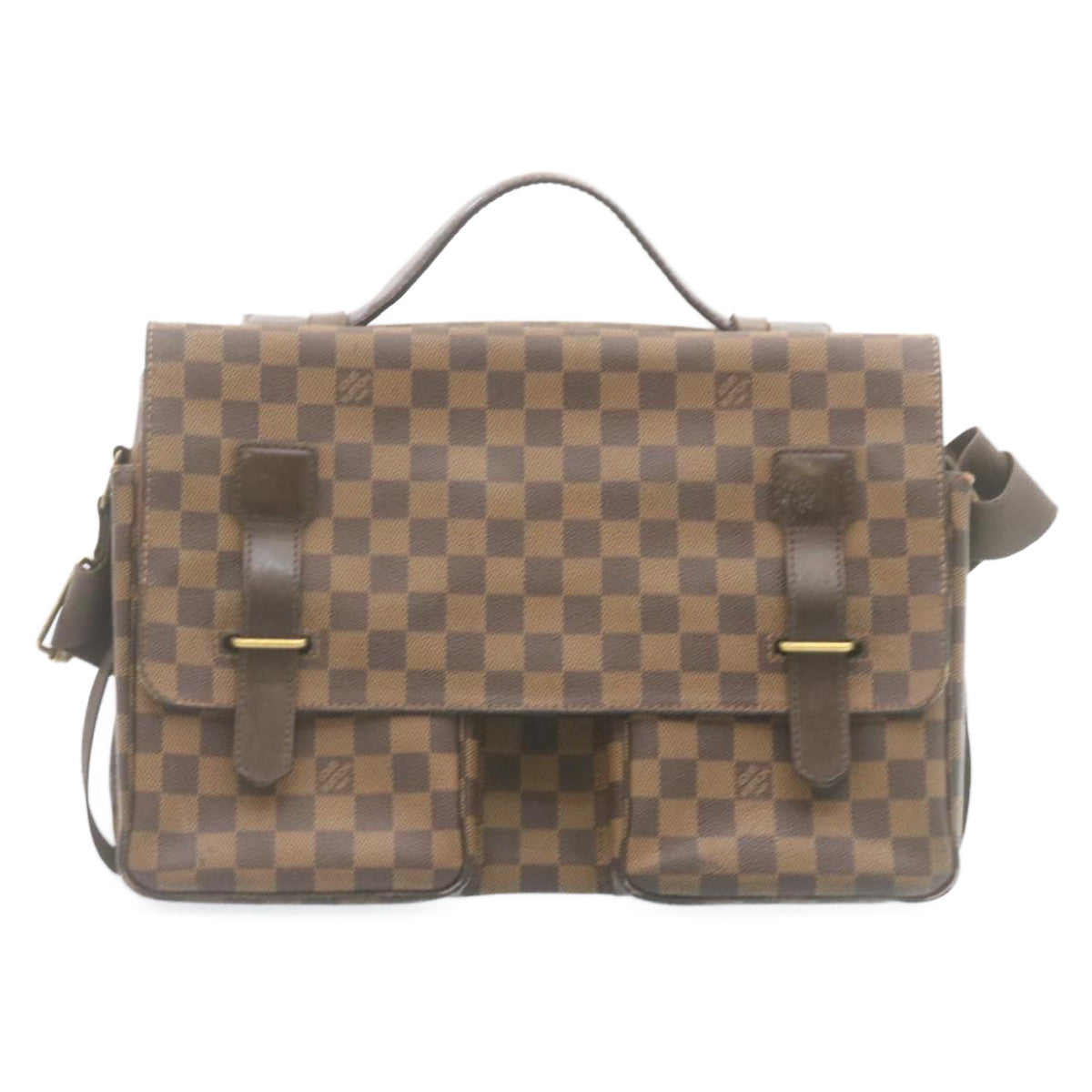 LOUIS VUITTON Damier Ebene Broadway Shoulder Bag N42270 LV Auth bs534