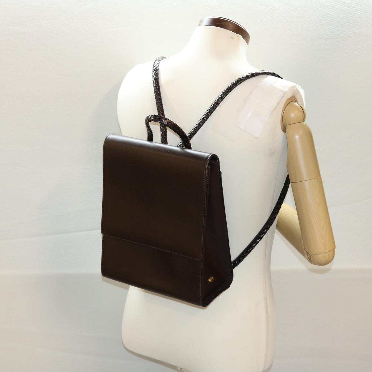 BALLY Shoulder Bag Leather Brown Auth bs5350