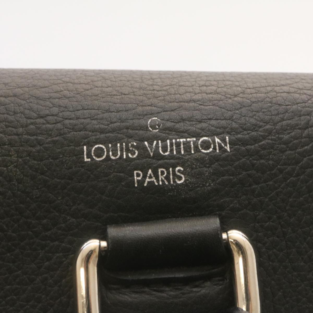 LOUIS VUITTON Calfskin Leather Turn Lock Rock Me Backpack Black M41815 Auth bs536A
