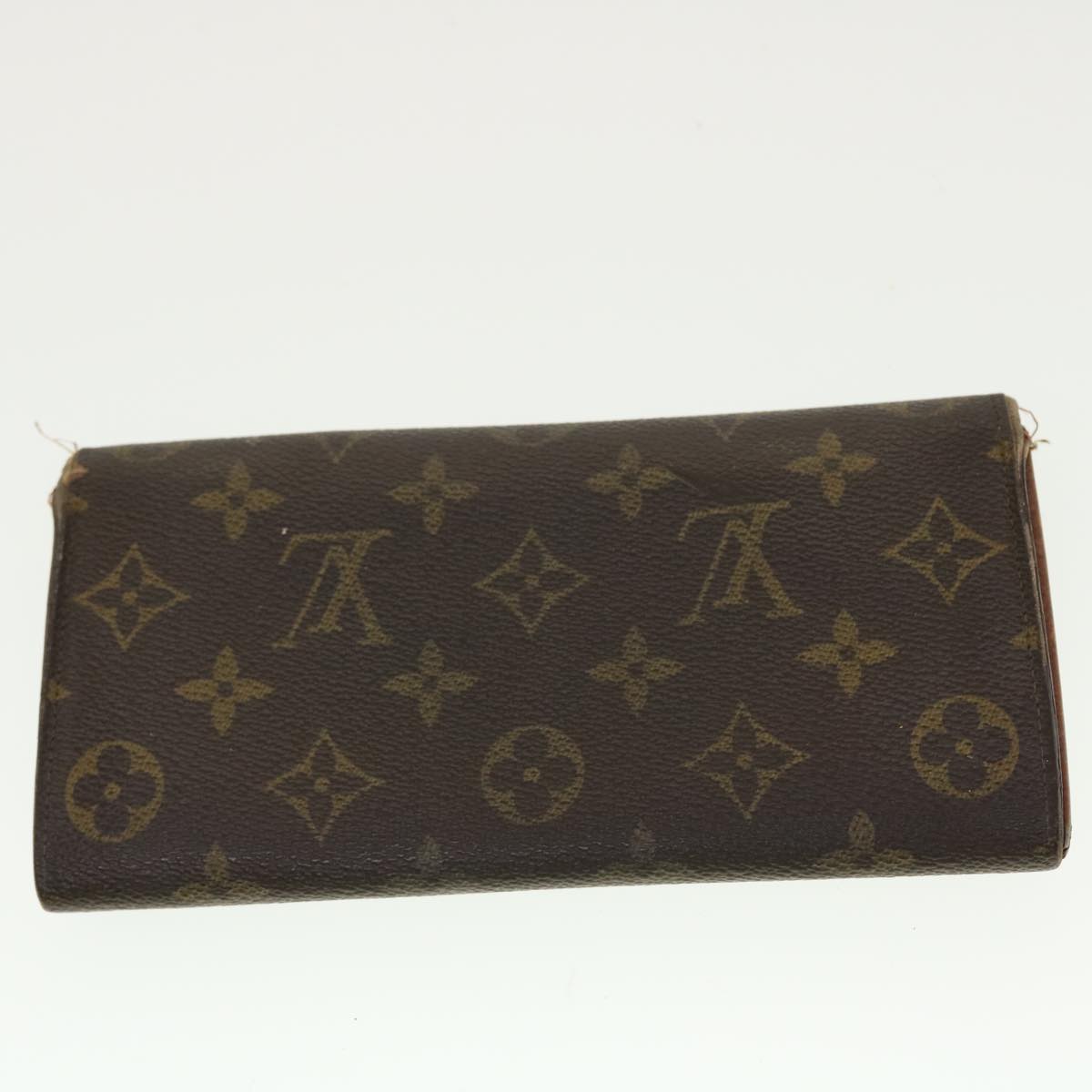 LOUIS VUITTON Monogram Damier Azur Key Case Wallet 6Set Beige LV Auth bs5368