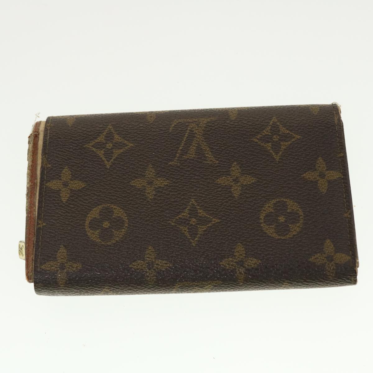 LOUIS VUITTON Monogram Damier Azur Key Case Wallet 6Set Beige LV Auth bs5368