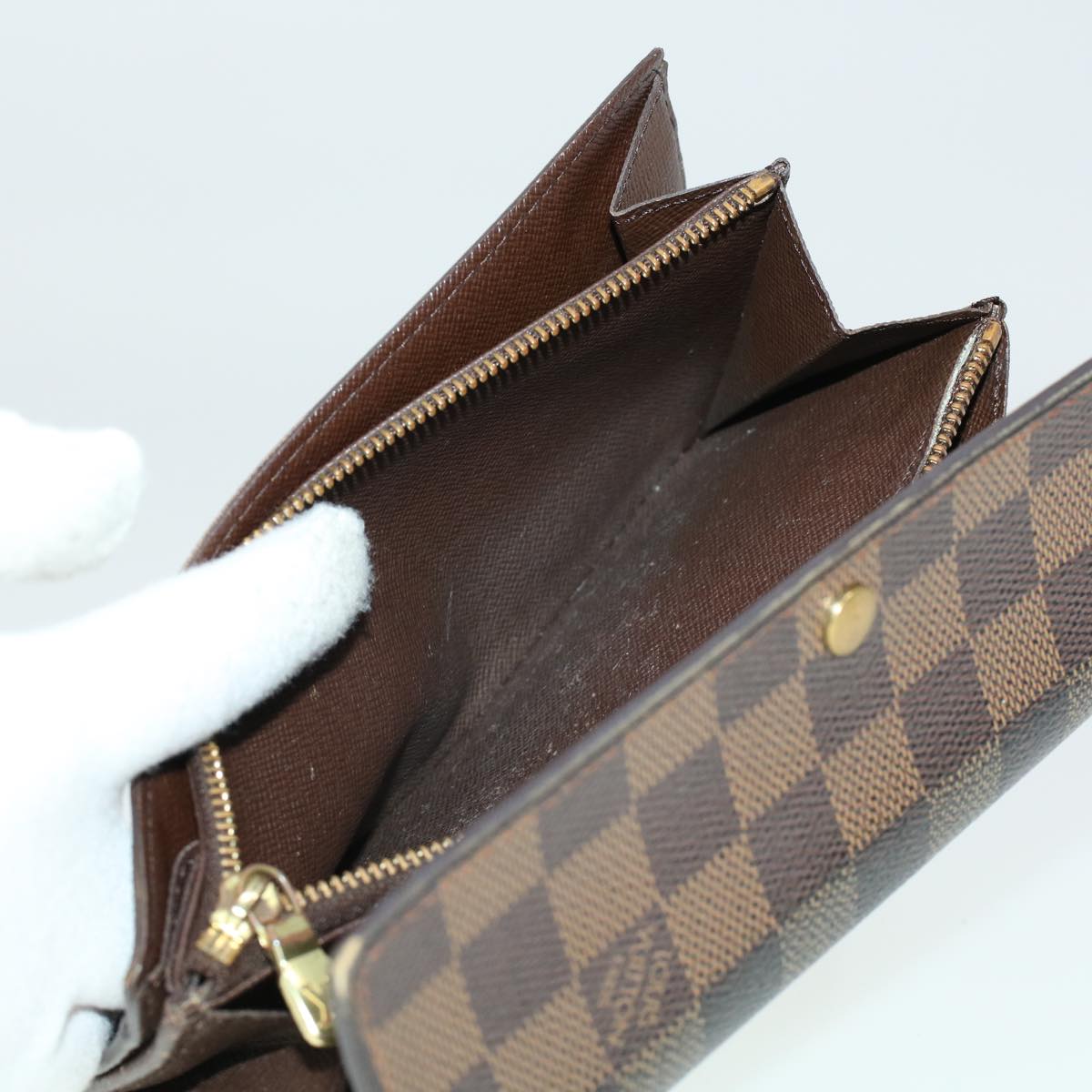 LOUIS VUITTON Damier Ebene Damier Graphite Wallet 5Set LV Auth bs5372