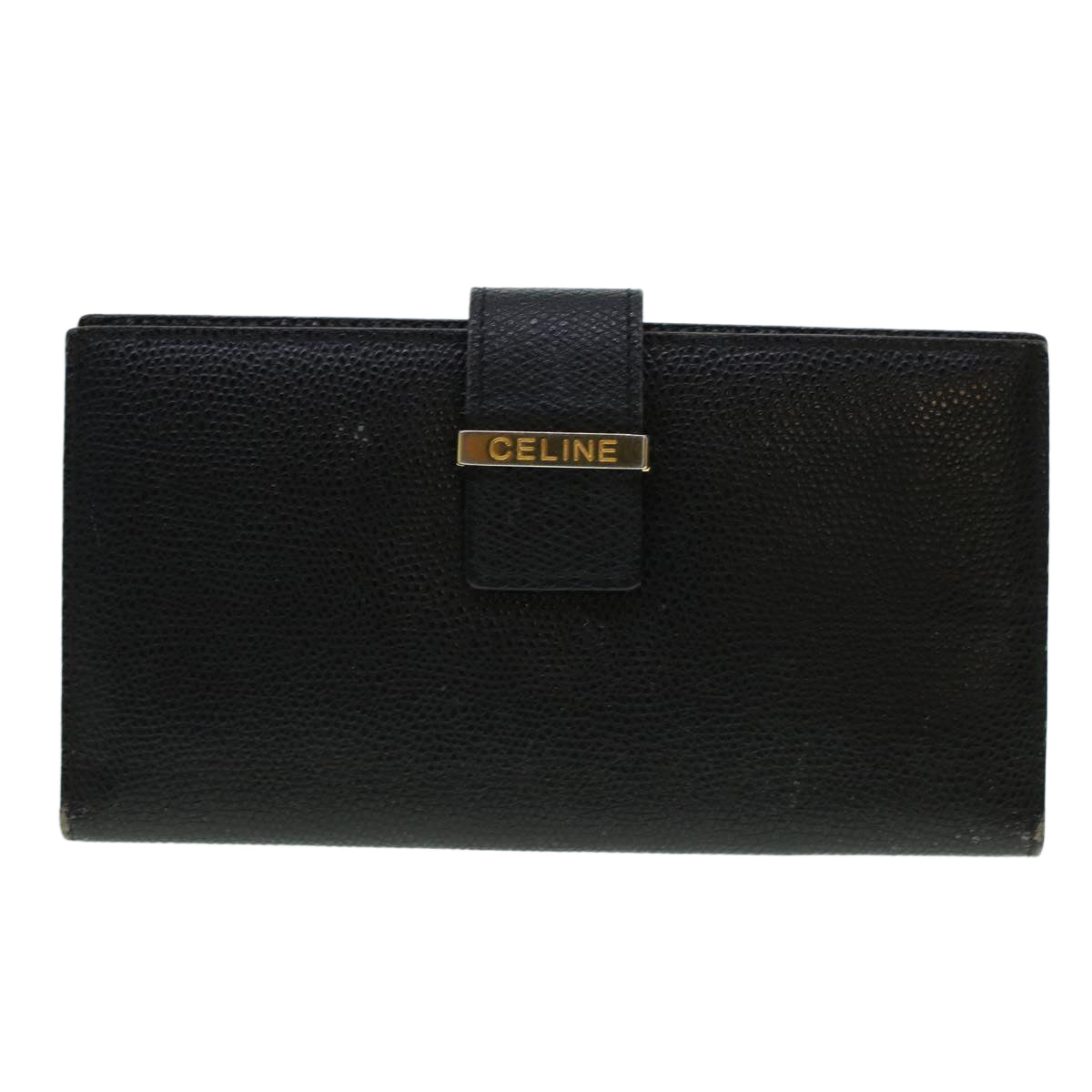 CELINE Macadam Canvas Wallet PVC Leather 3Set Brown Black Auth bs5381