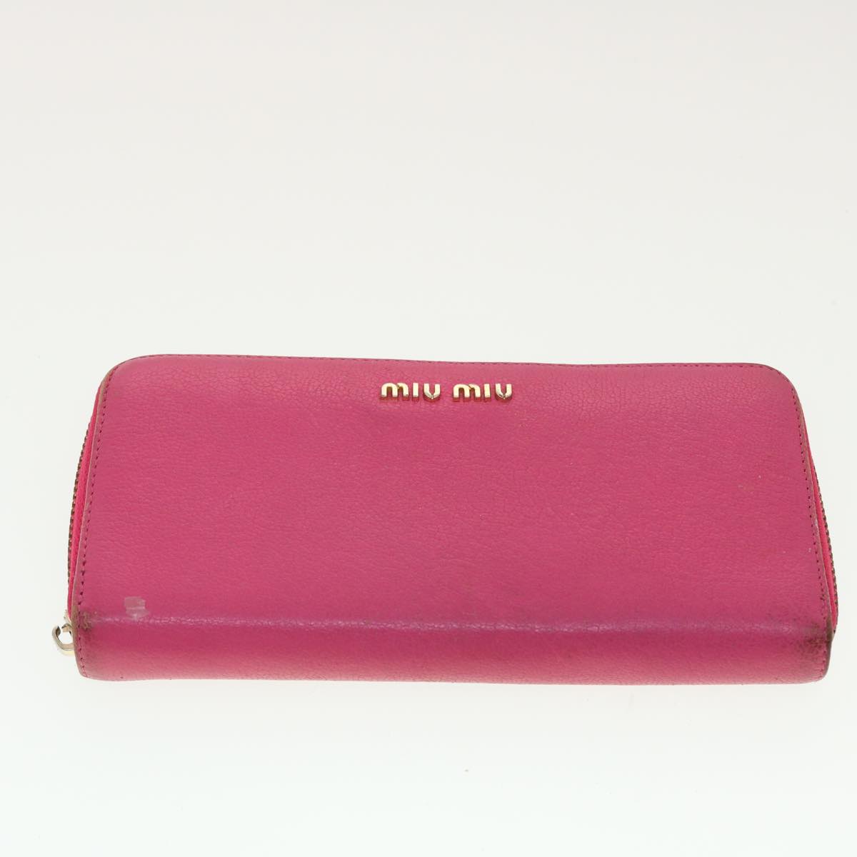 Miu Miu Wallet Leather 4Set Pink Black Brown Auth bs5382 - 0