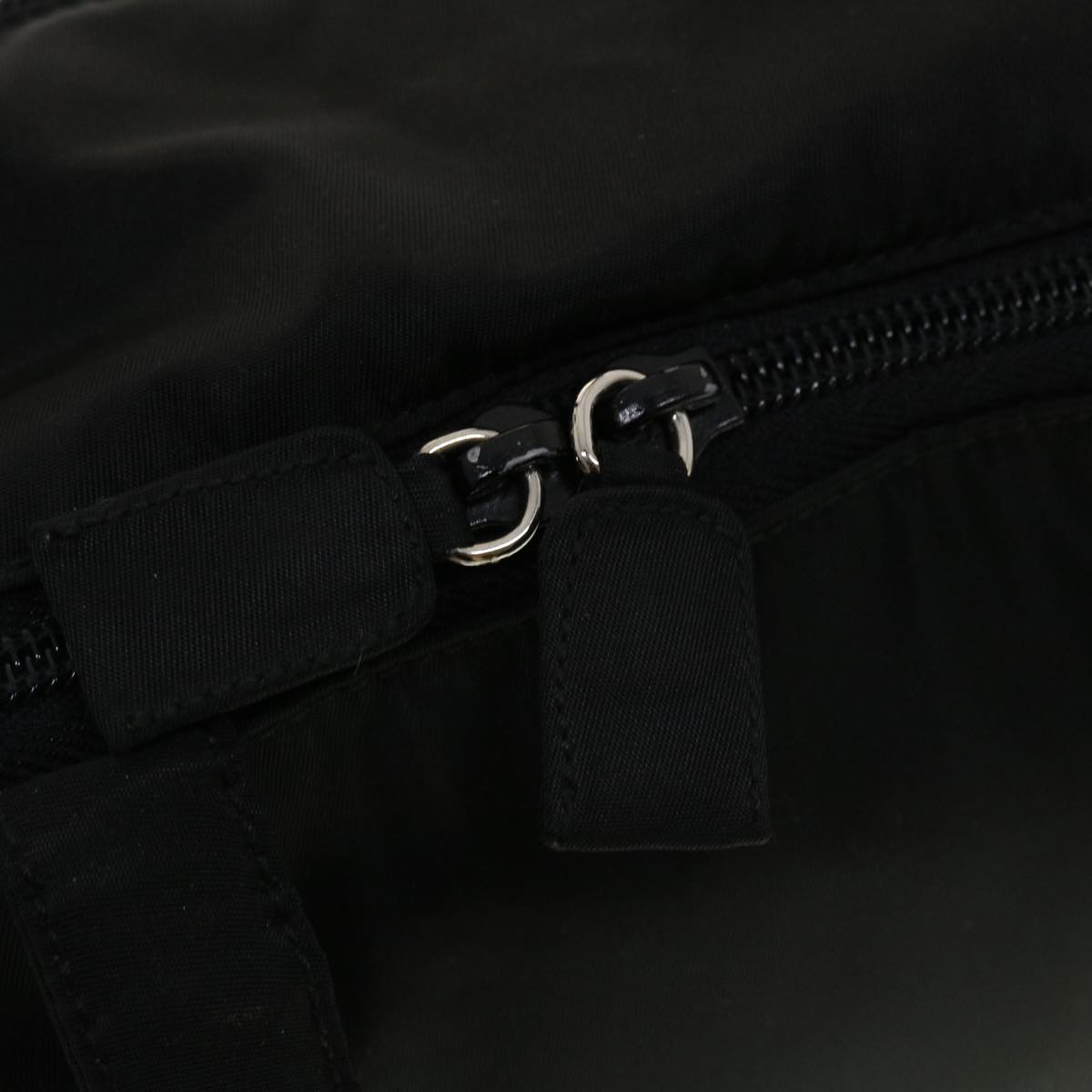 PRADA Hand Bag Nylon Black Auth bs5384