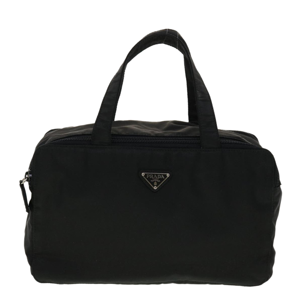 PRADA Hand Bag Nylon Black Auth bs5384