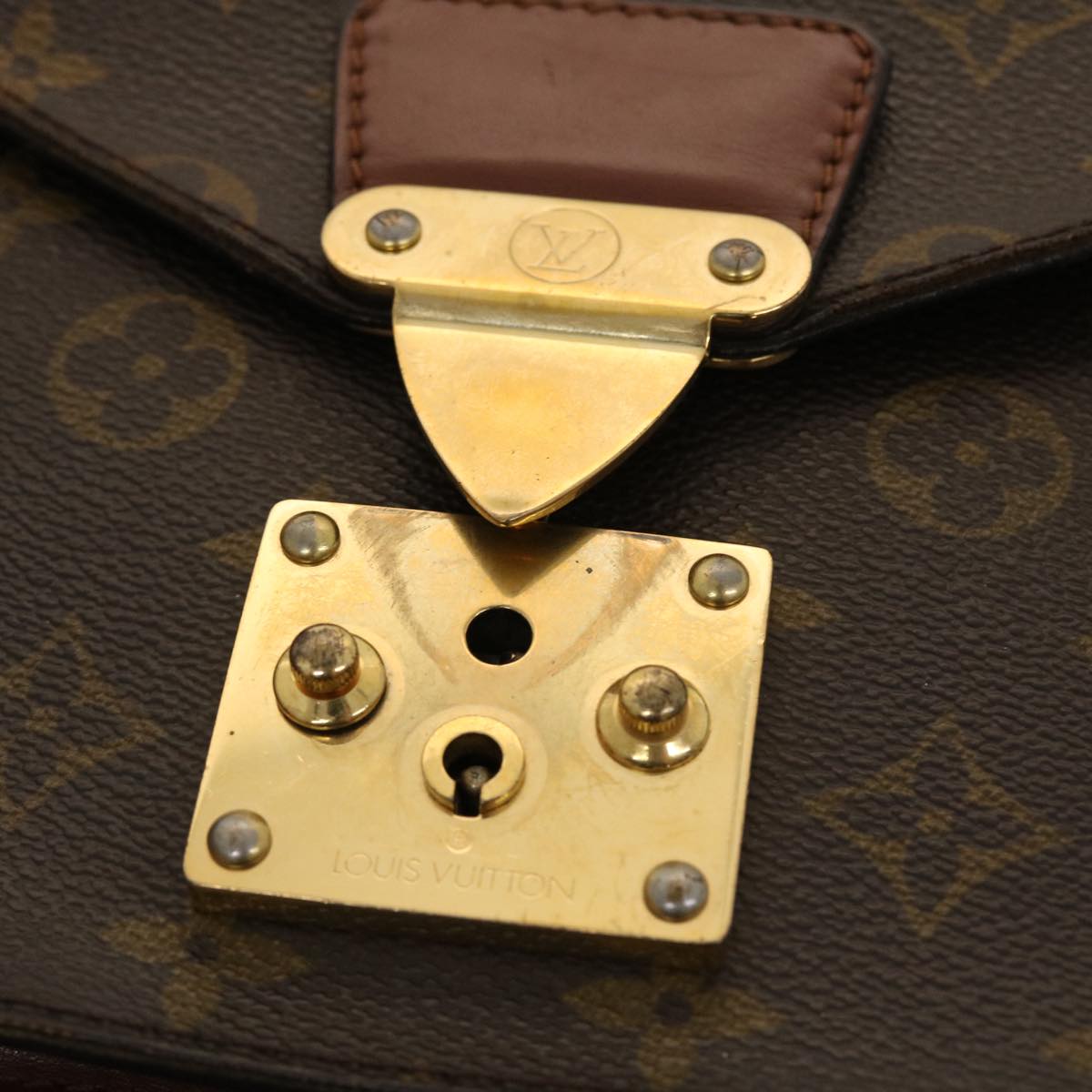 LOUIS VUITTON Monogram Monceau 28 Hand Bag 2way M51185 LV Auth bs5415