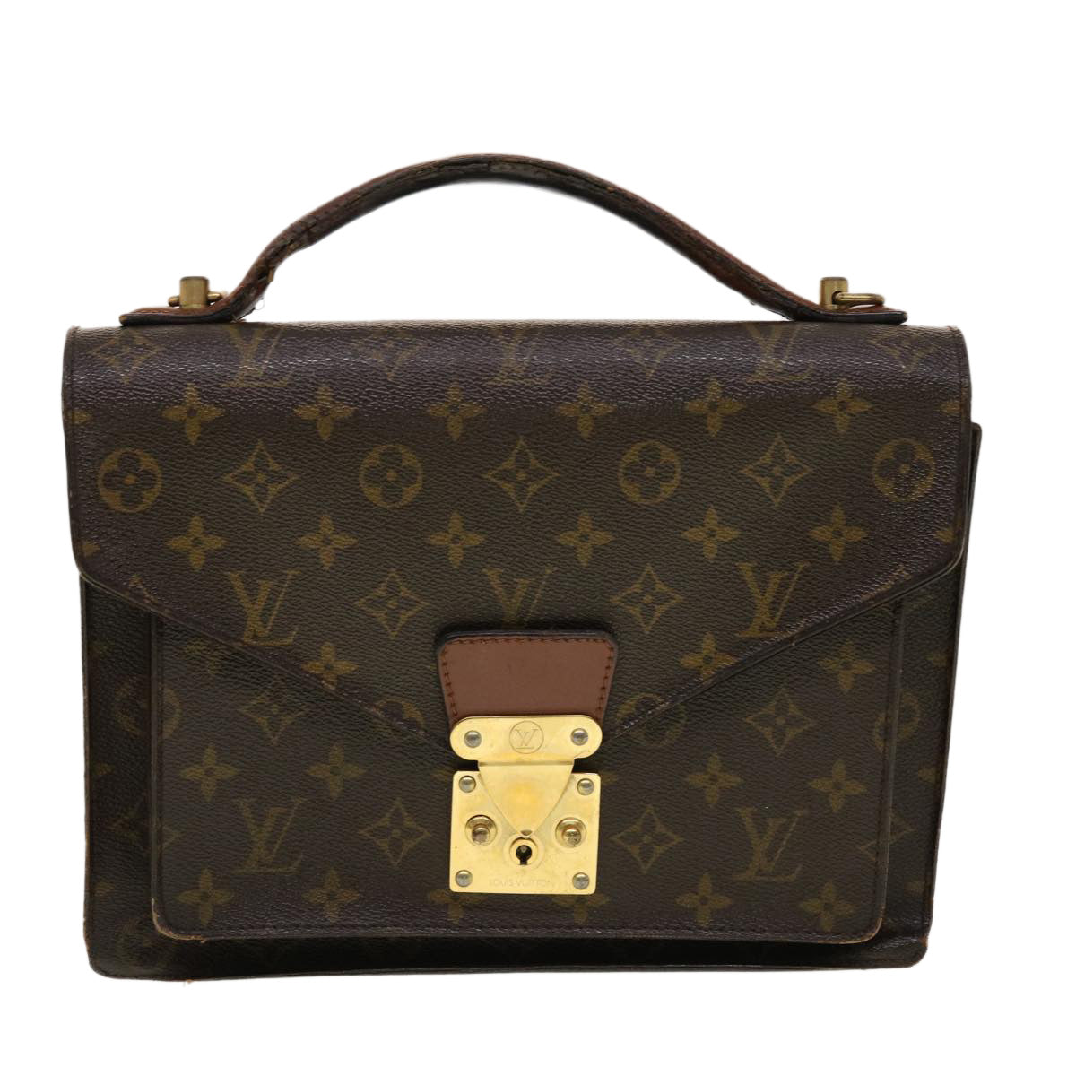 LOUIS VUITTON Monogram Monceau 28 Hand Bag 2way M51185 LV Auth bs5415