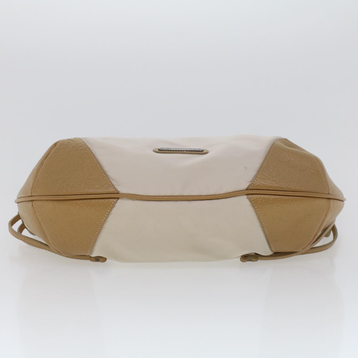 BURBERRY Shoulder Bag Nylon Beige Auth bs5453