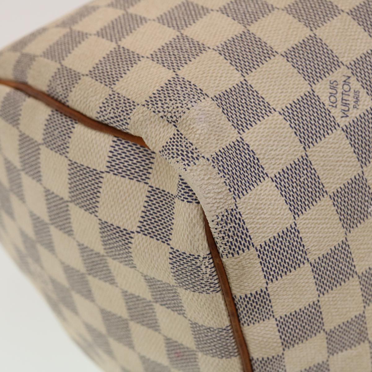 LOUIS VUITTON Damier Azur Speedy 30 Hand Bag N41533 LV Auth bs5457