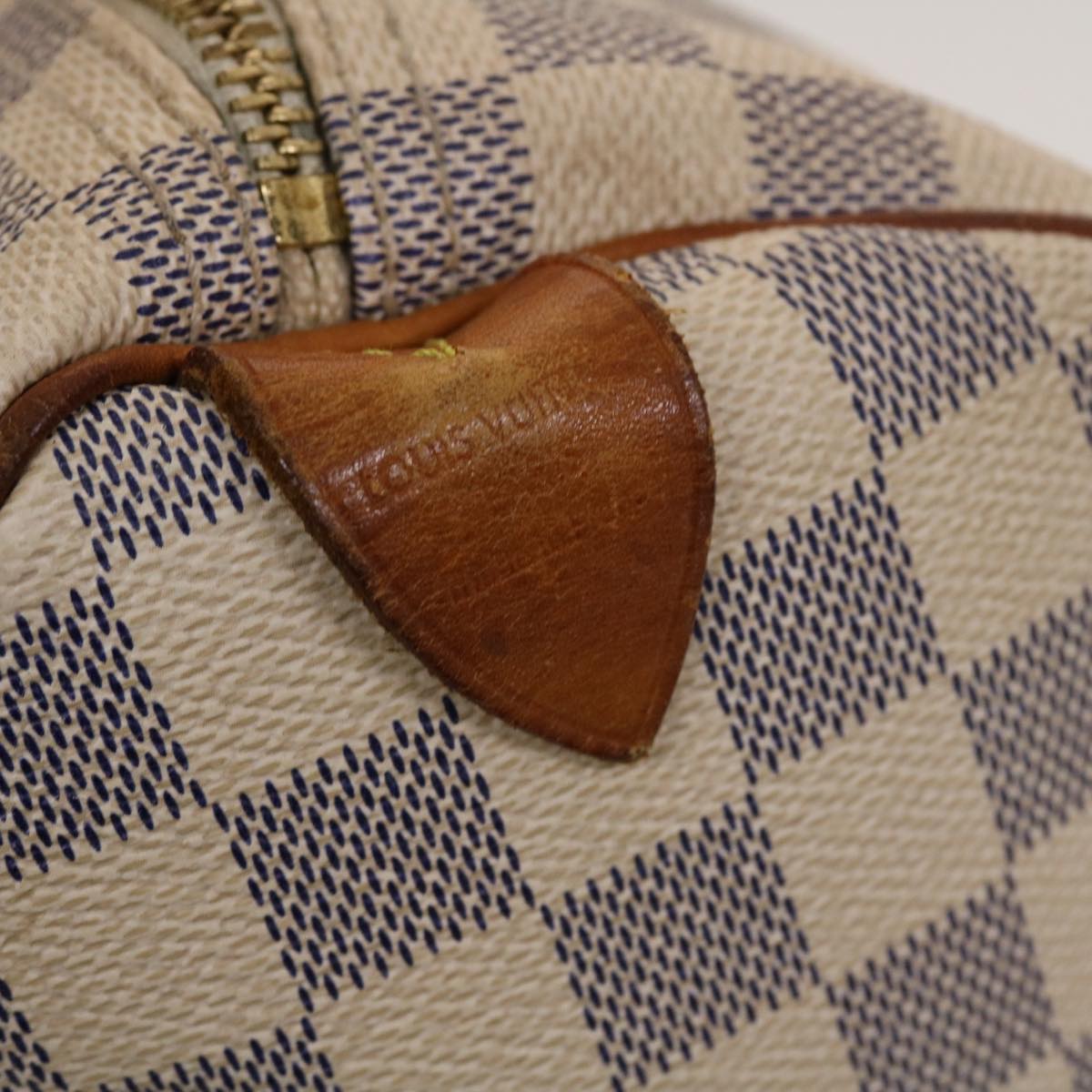 LOUIS VUITTON Damier Azur Speedy 30 Hand Bag N41533 LV Auth bs5457