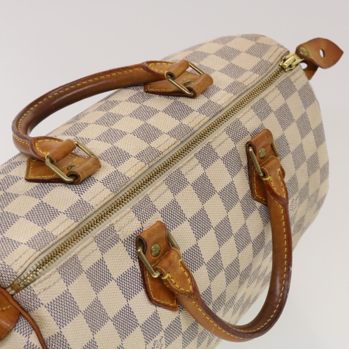 LOUIS VUITTON Damier Azur Speedy 30 Hand Bag N41533 LV Auth bs5457