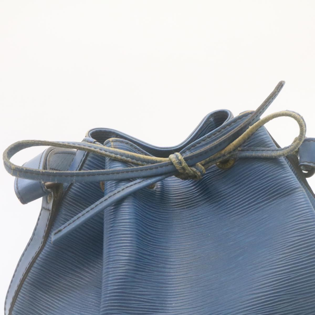 LOUIS VUITTON Epi Petit Noe Shoulder Bag Blue M44105 LV Auth bs546