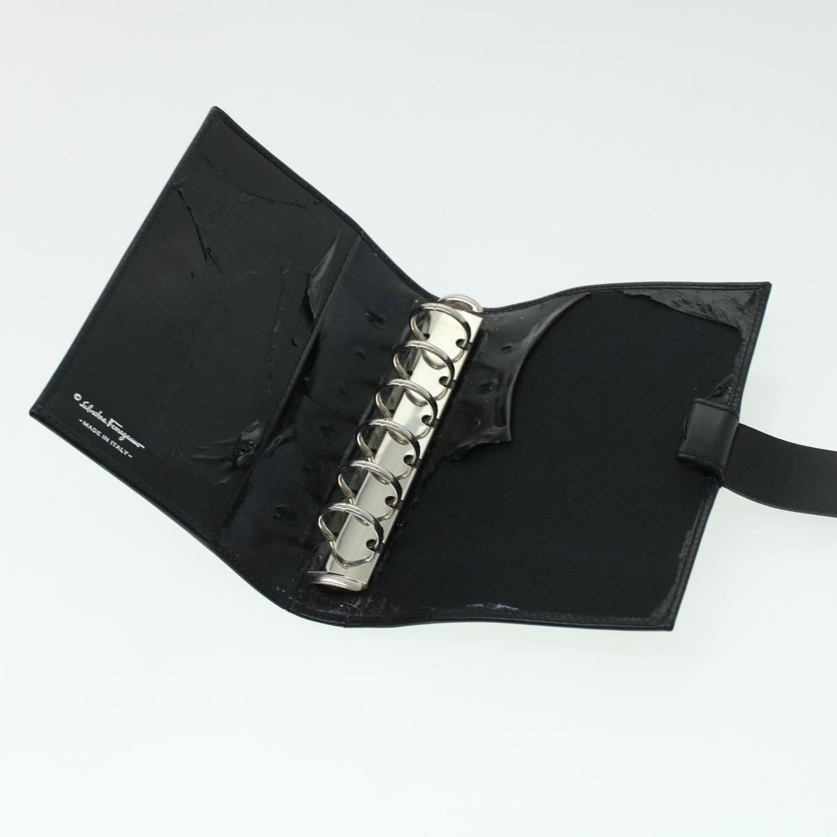 Salvatore Ferragamo Wallet Leather 3Set Black Auth bs5462