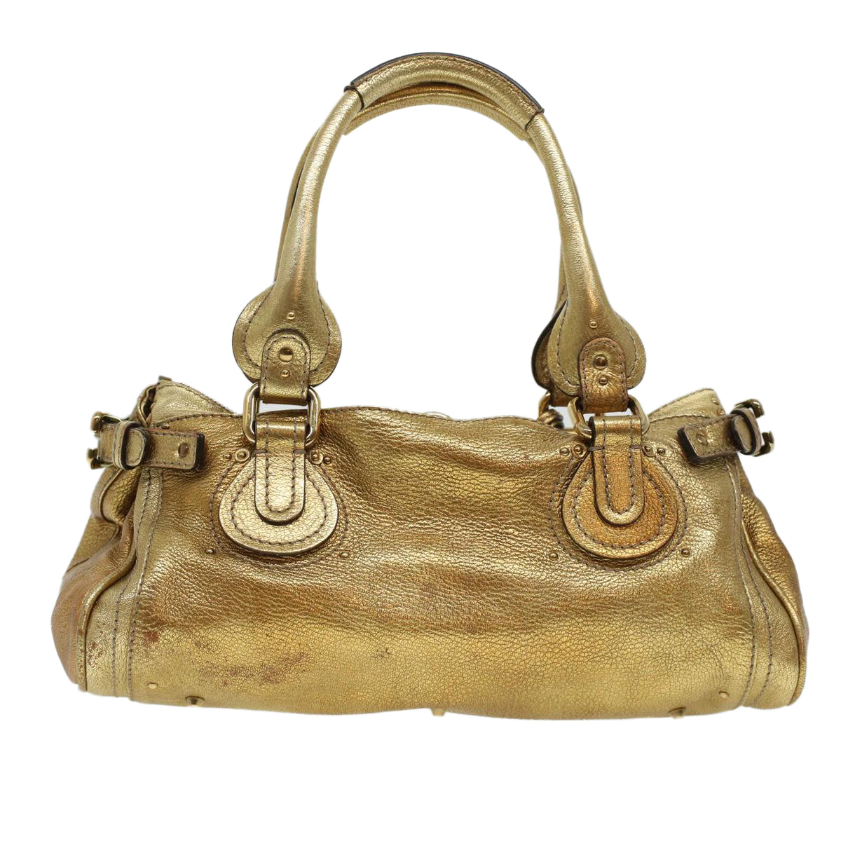Chloe Paddington Hand Bag Leather Gold 03-09-51-5811 Auth bs5464 - 0