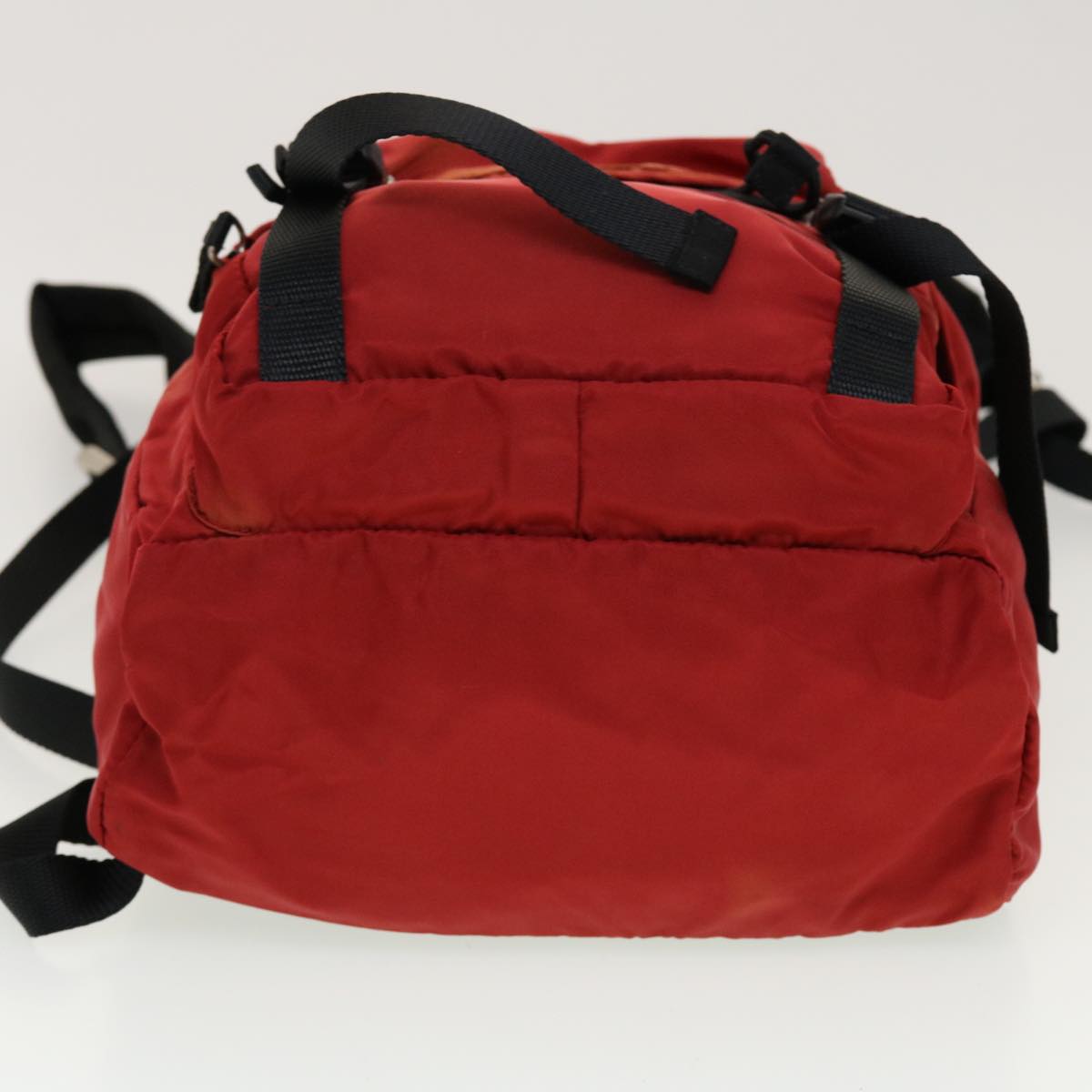 PRADA Backpack Nylon Red Auth bs5480