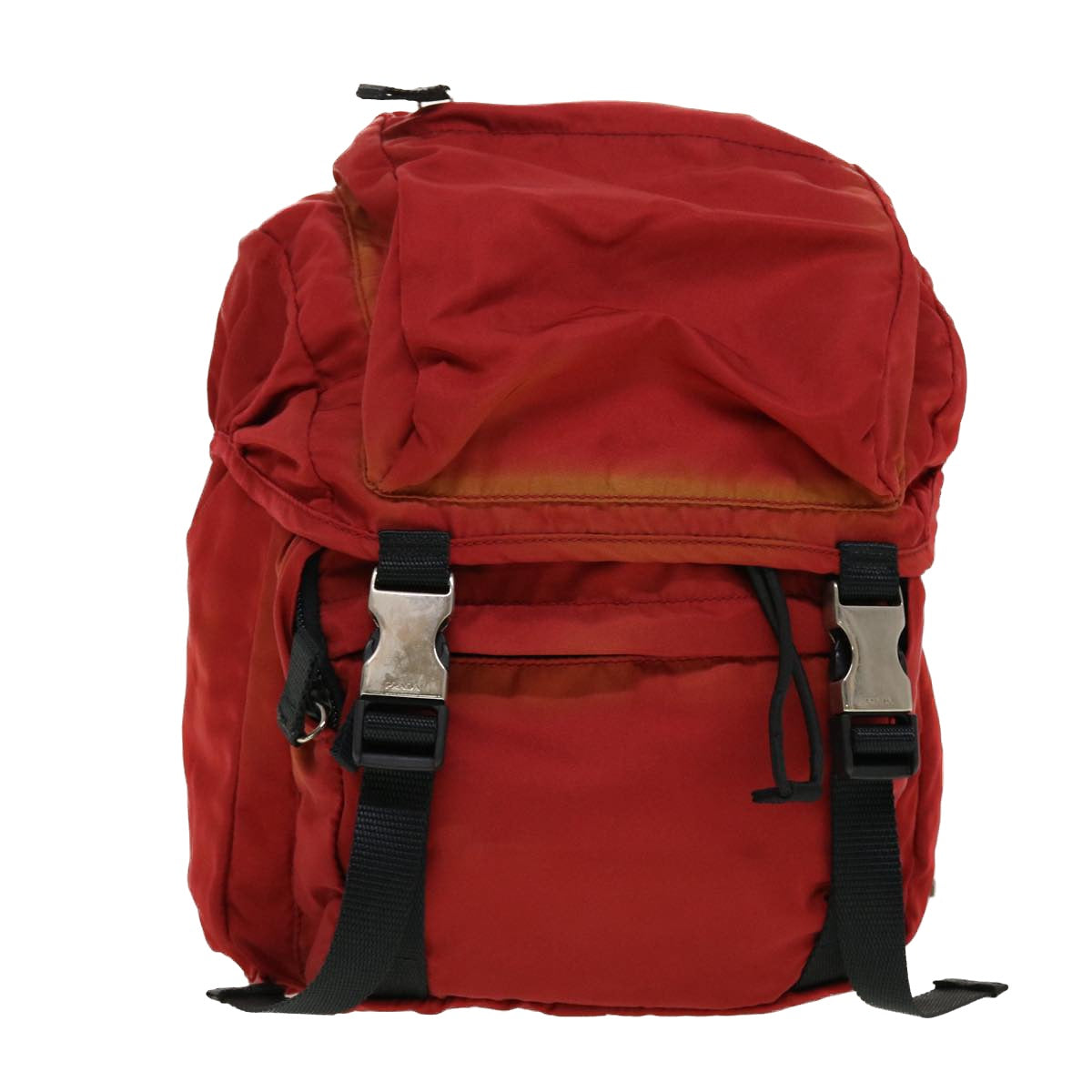 PRADA Backpack Nylon Red Auth bs5480