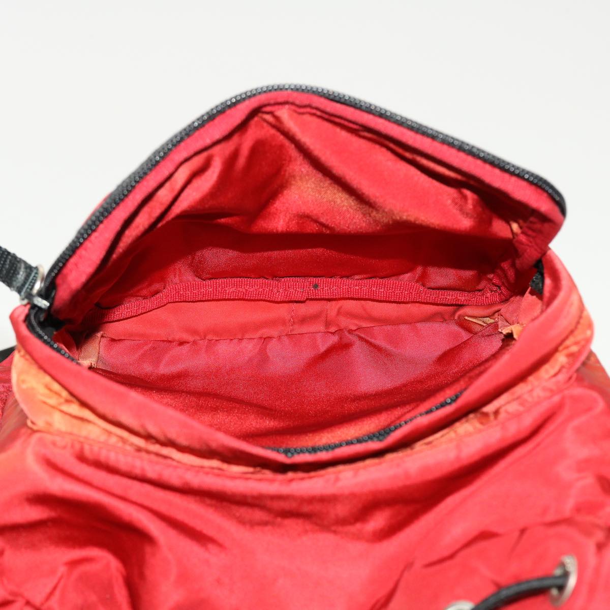PRADA Backpack Nylon Red Auth bs5480