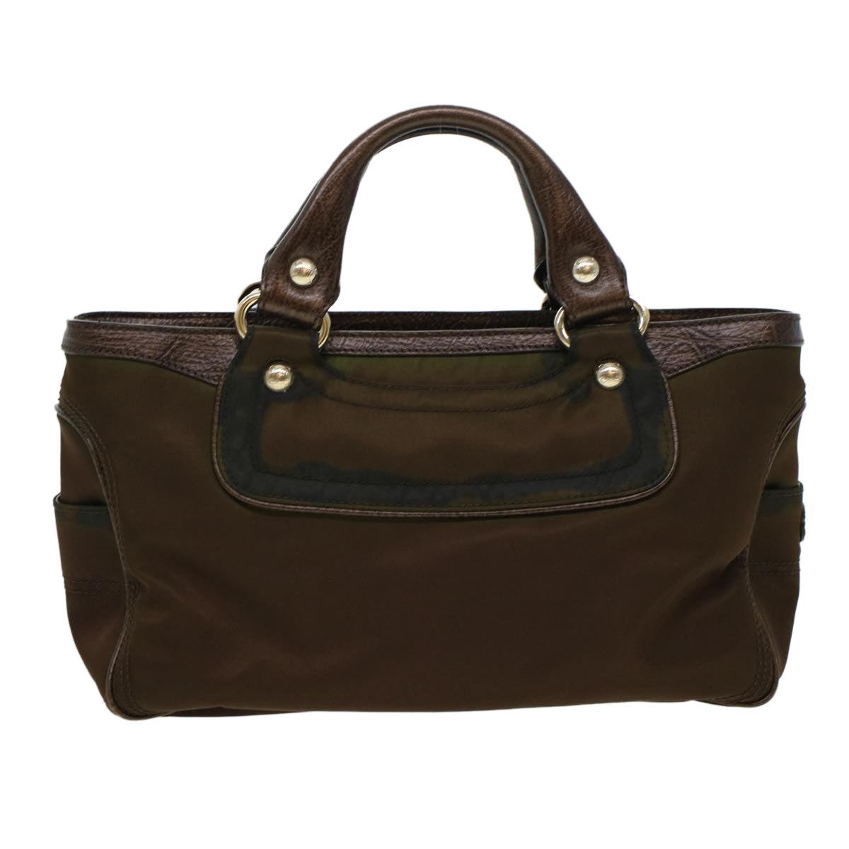 CELINE Hand Bag Nylon Brown Auth bs5493 - 0