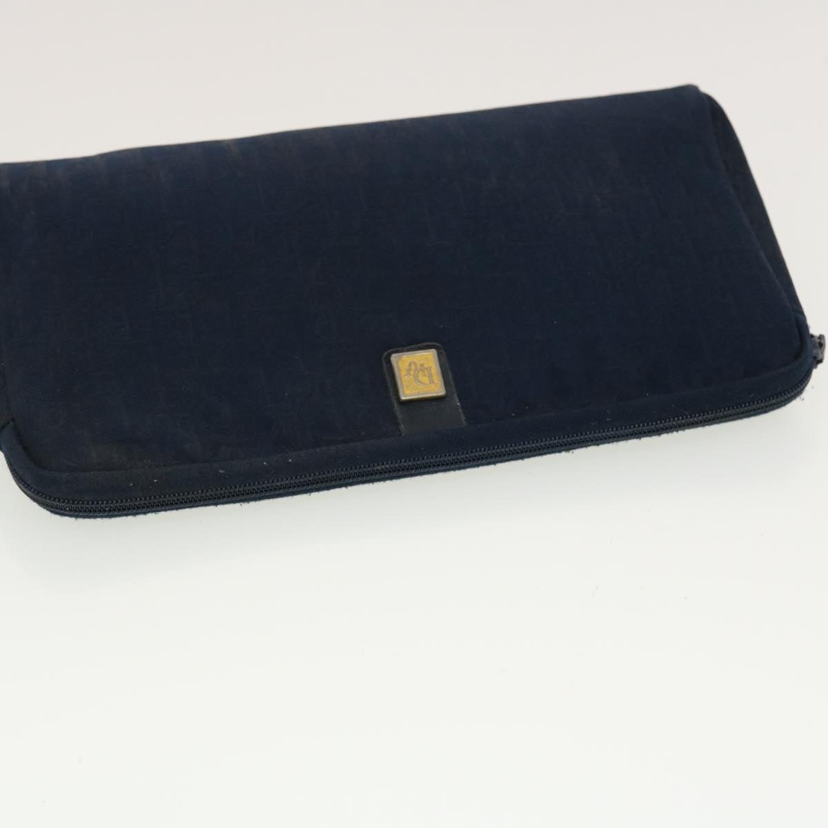 Christian Dior Trotter Canvas Shoulder Clutch Bag 3Set Beige Navy Auth bs5496