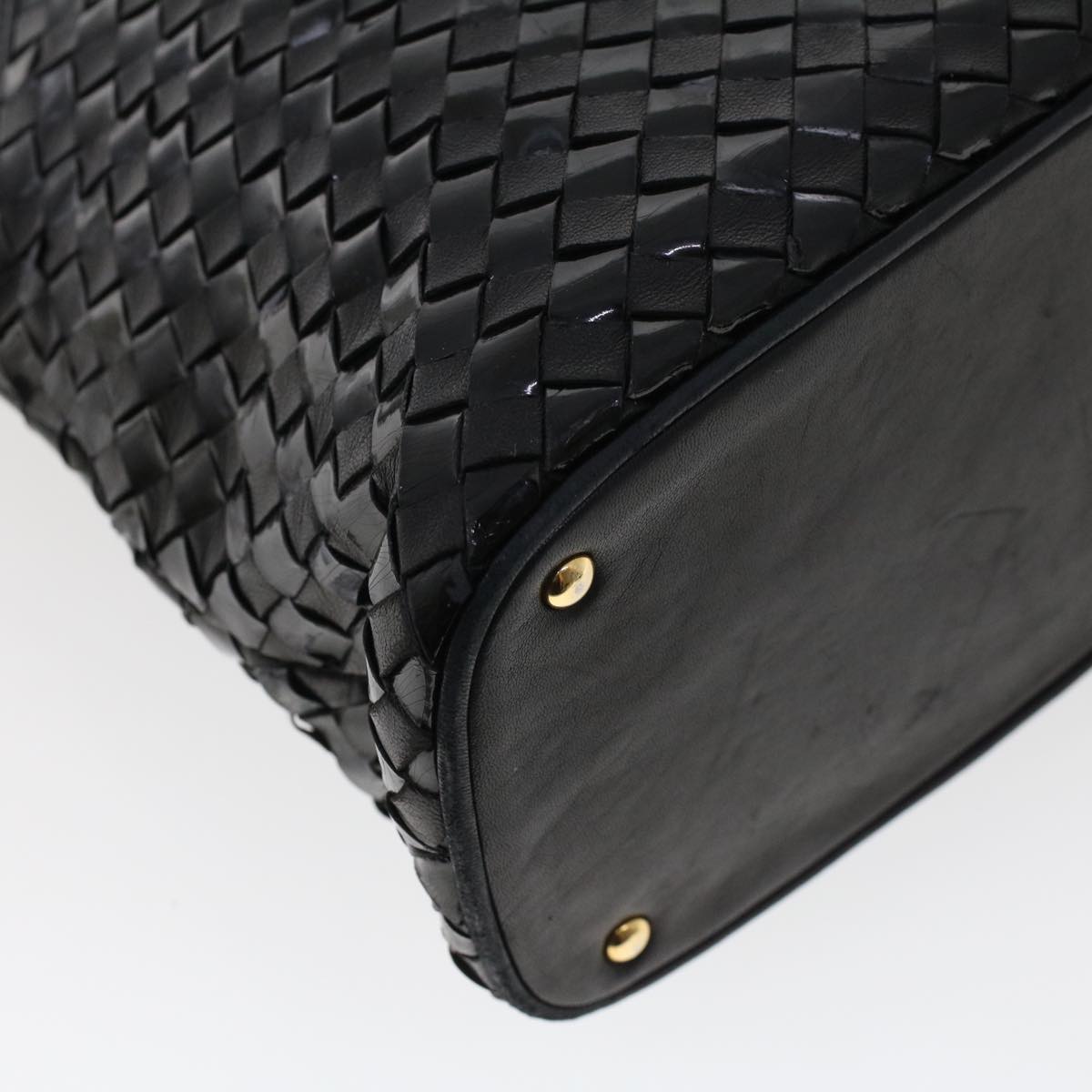 BALLY Shoulder Bag Leather Black Auth bs5497