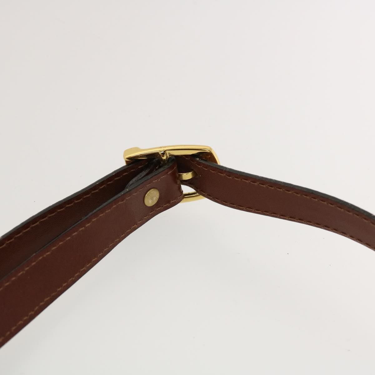BALLY Shoulder Bag Canvas Leather 2Set Brown Khaki Auth bs5498