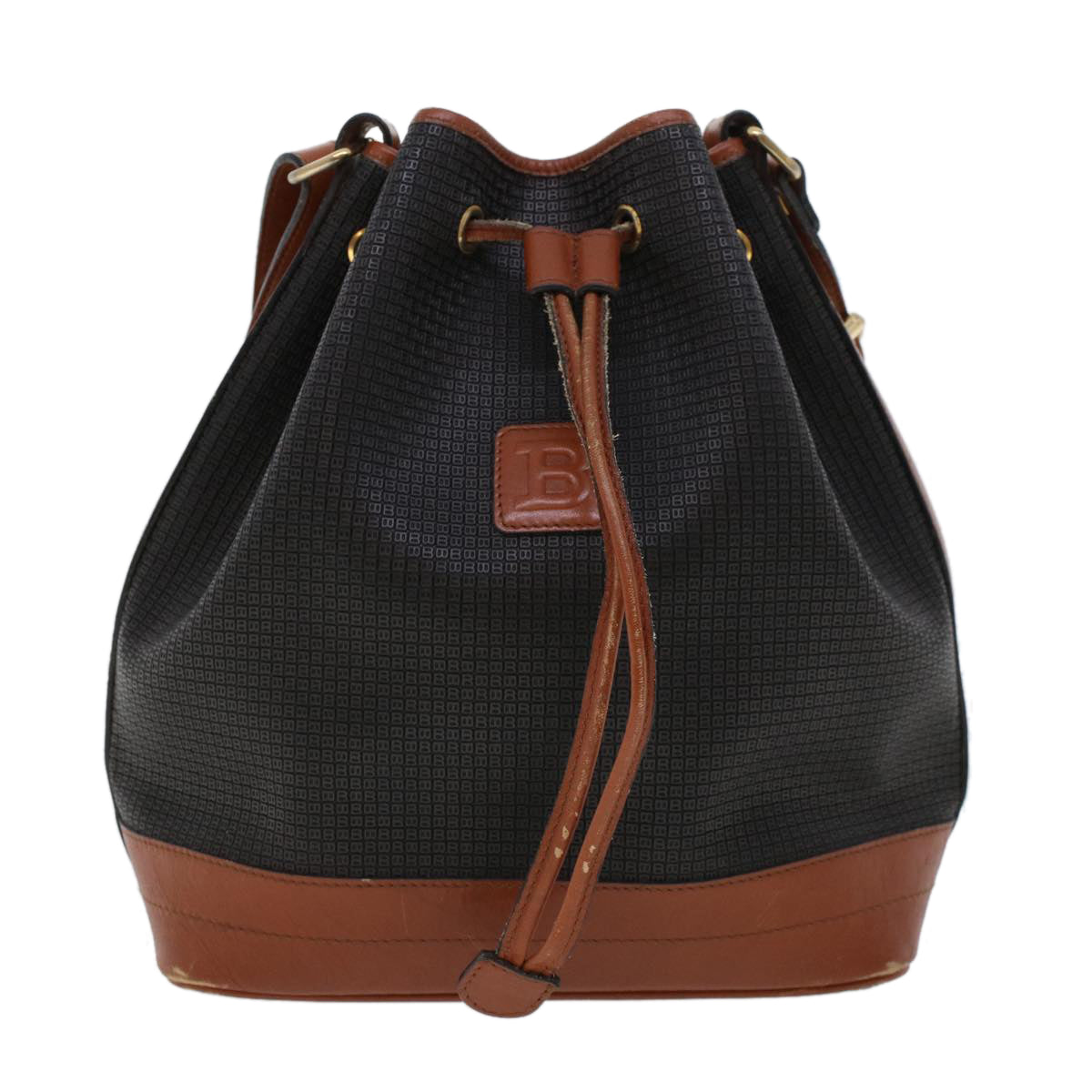 BALLY Shoulder Bag PVC Leather Black Auth bs5503