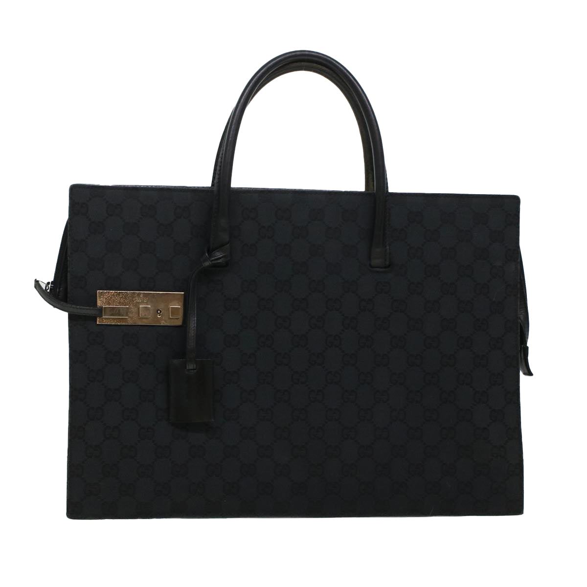 GUCCI GG Canvas Business Bag Black 0153708 Auth bs5512