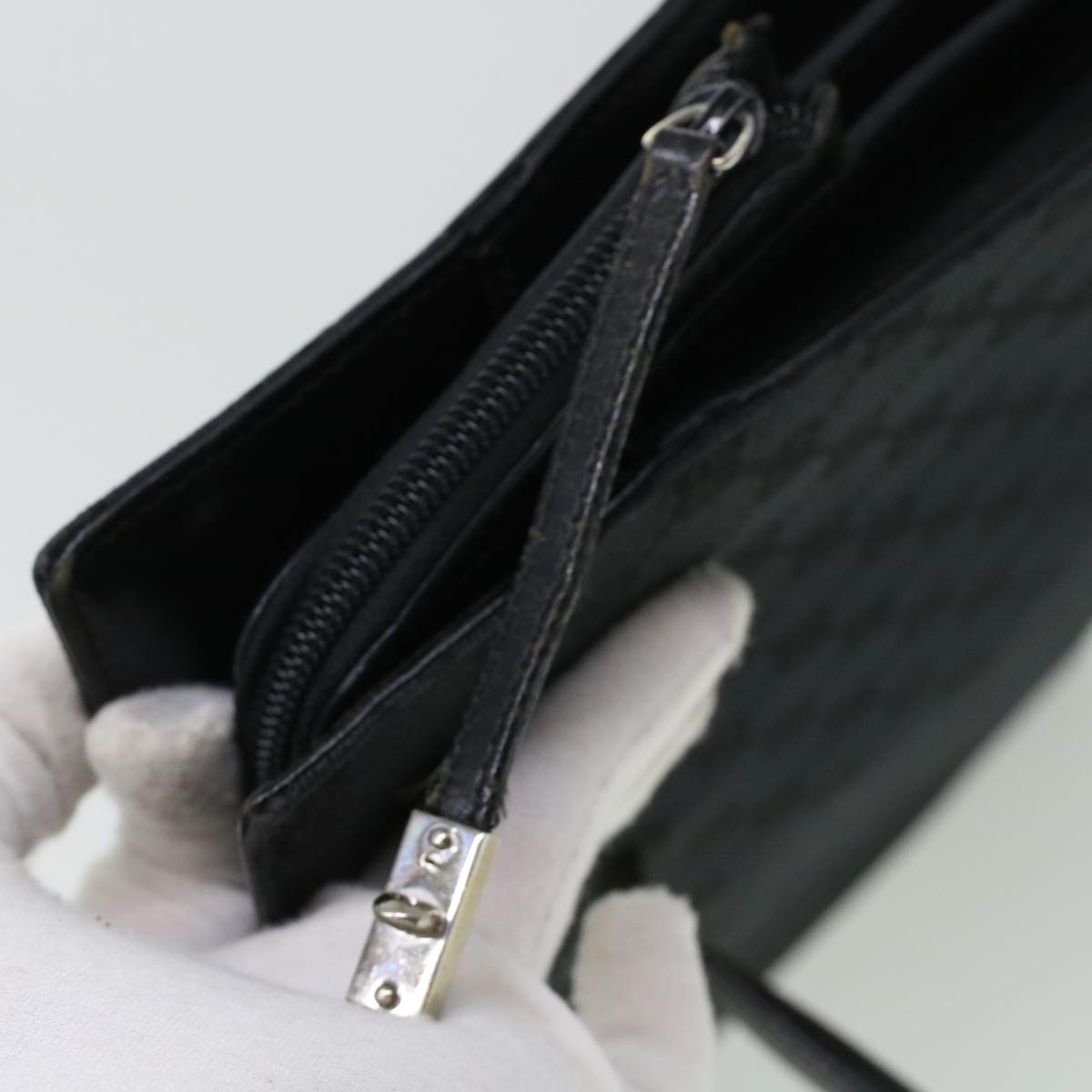 GUCCI GG Canvas Business Bag Black 0153708 Auth bs5512