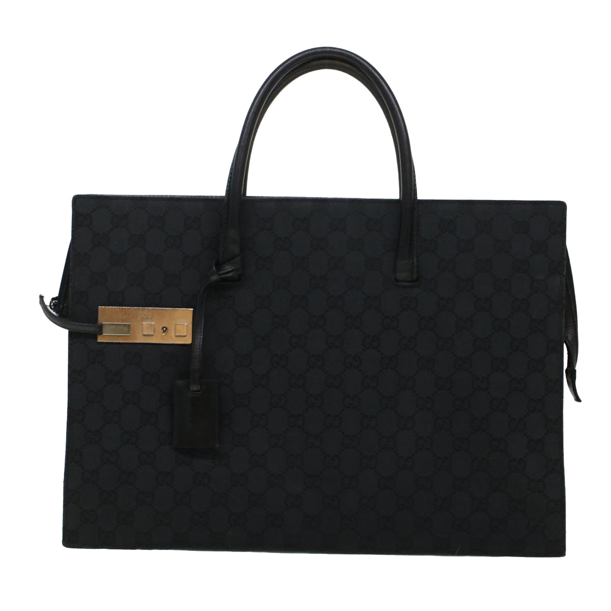 GUCCI GG Canvas Business Bag Black 0153708 Auth bs5512