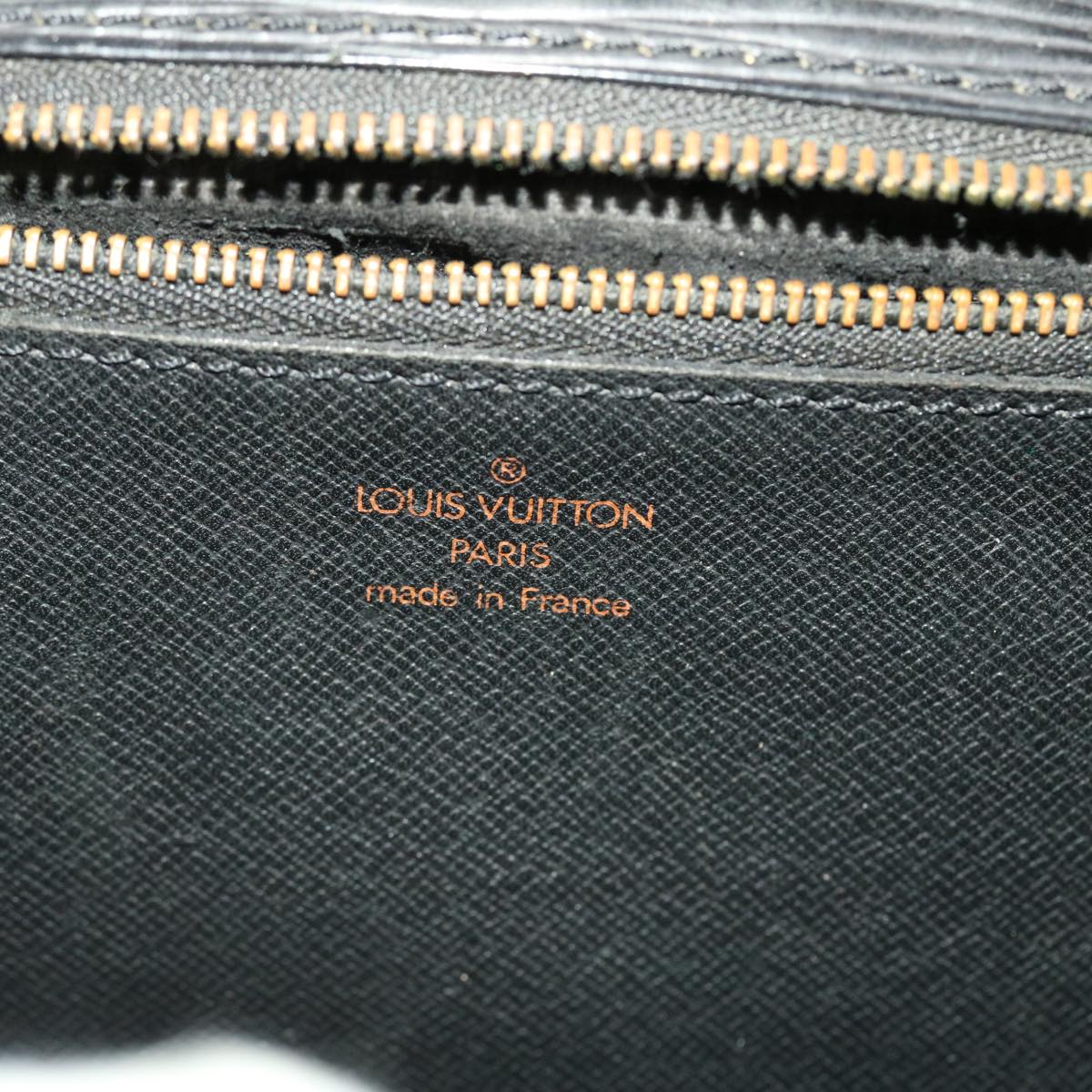 LOUIS VUITTON Epi Serie Dragonne Hand Bag Black M52612 LV Auth bs5516