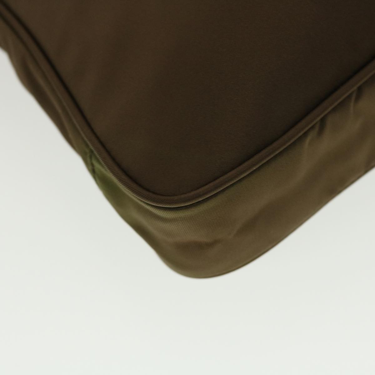 PRADA Shoulder Bag Nylon Khaki Auth bs5537