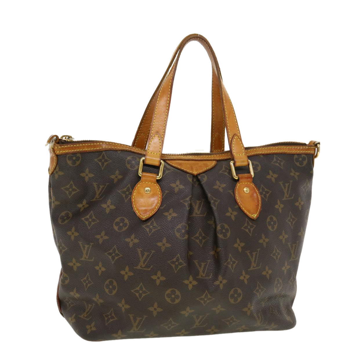 LOUIS VUITTON Monogram Palermo PM Tote Bag M40145 LV Auth bs5558