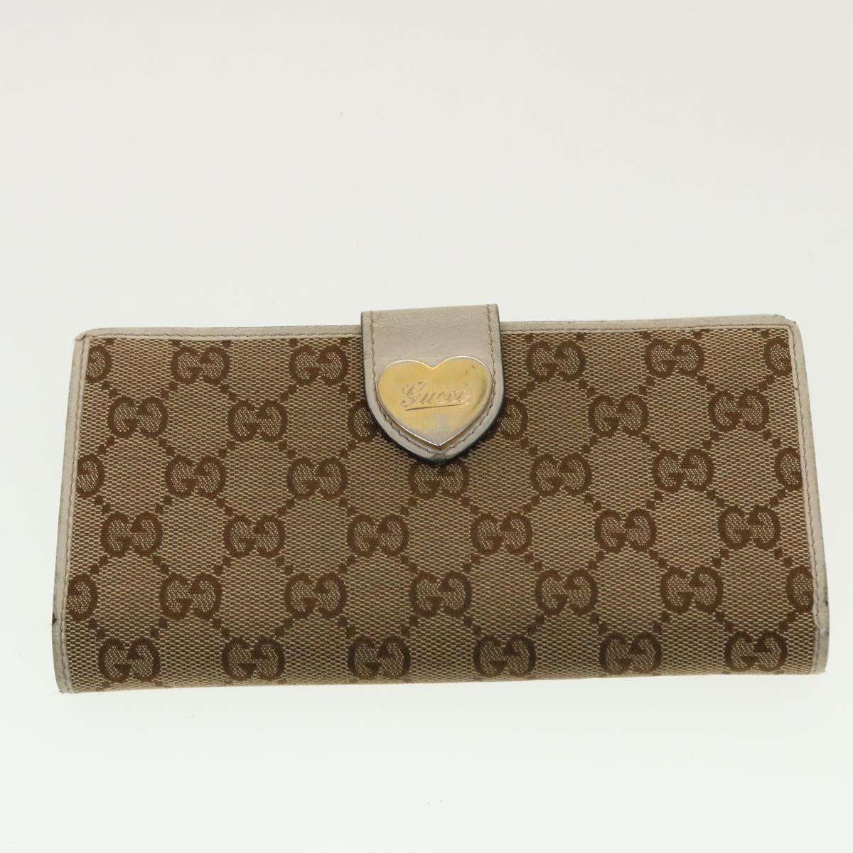 GUCCI GG Canvas Web Sherry Line Pouch Wallet 3Set Beige Red Green Auth bs5568