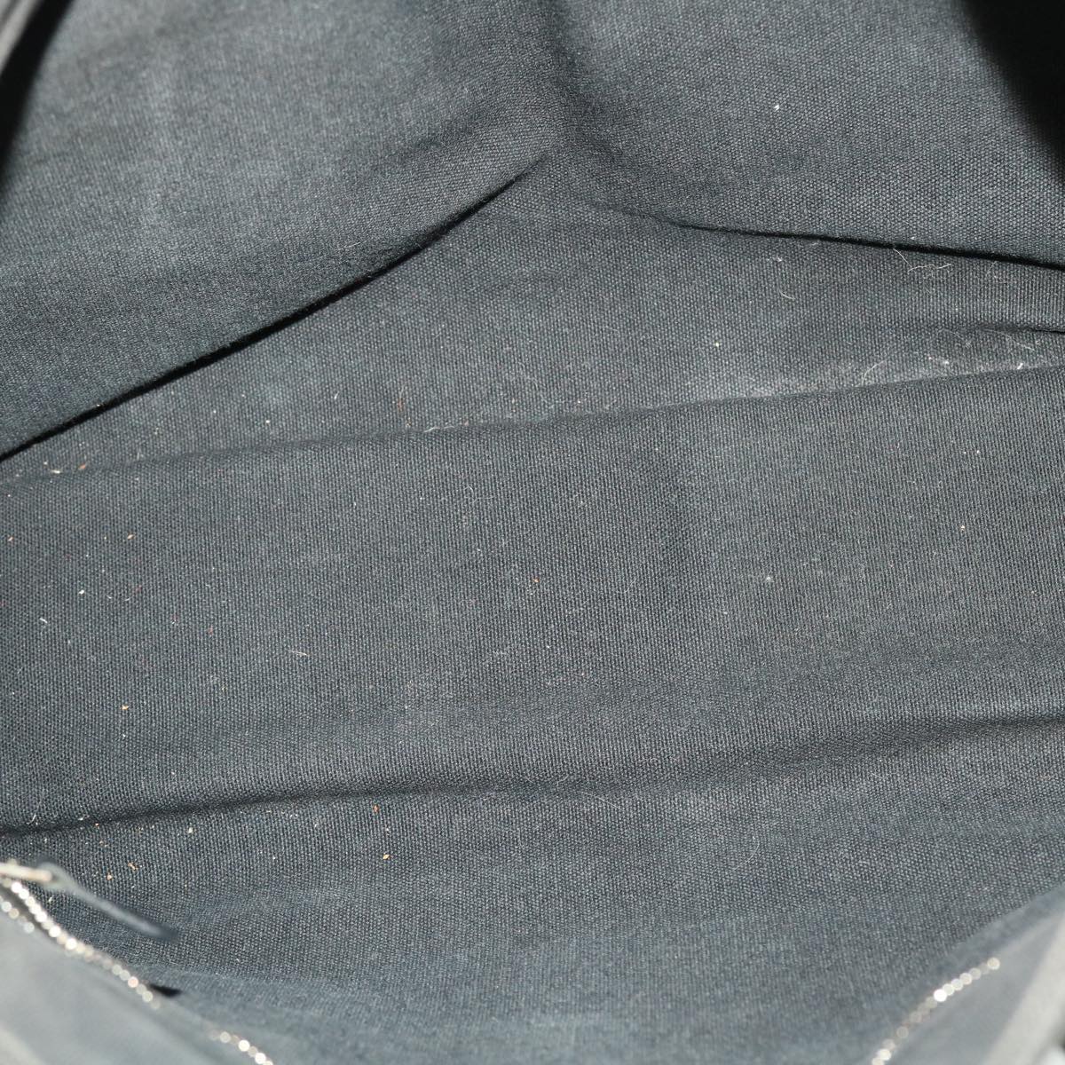 HERMES Trocha Horizontal Hand Bag Canvas Black Auth bs5607