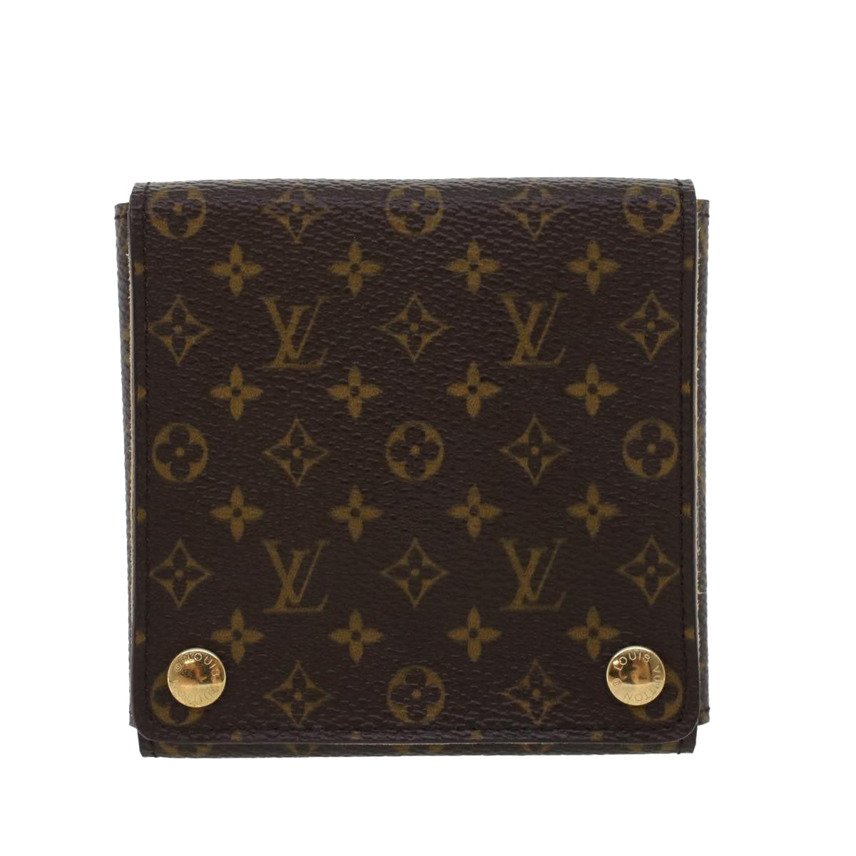 LOUIS VUITTON Monogram Jewelry Case Accessory Case LV Auth bs5615