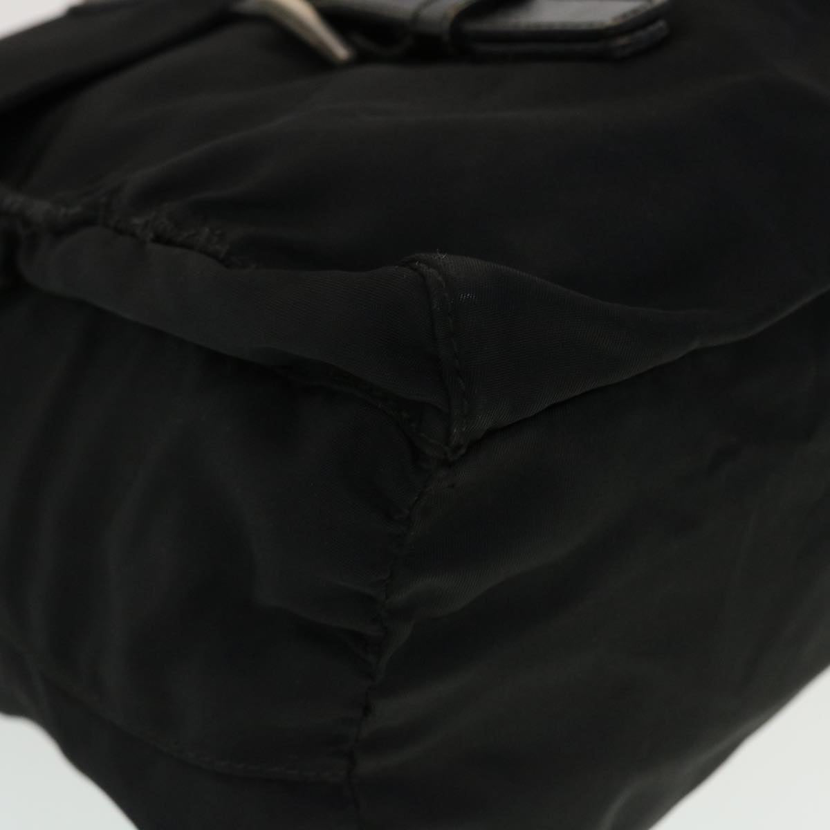 PRADA Shoulder Bag Nylon Black Auth bs5637