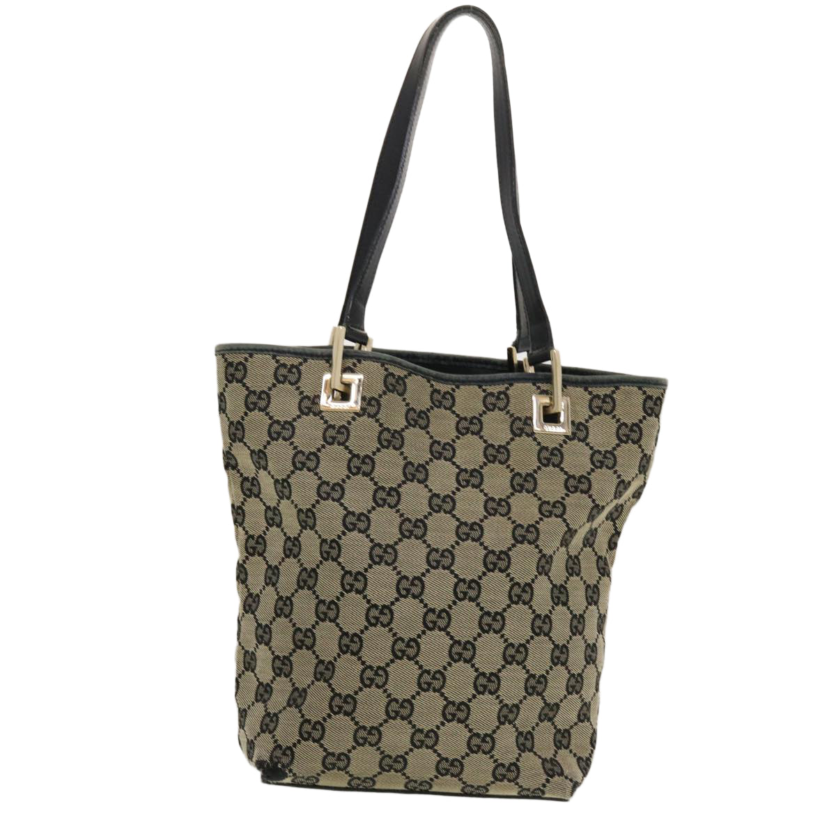 GUCCI GG Canvas Tote Bag Beige Auth bs5659