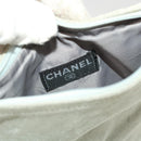 CHANEL Wall Hanging Pouch Suede Gray CC Auth bs5681-17