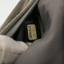 CHANEL Wall Hanging Pouch Suede Gray CC Auth bs5681-12