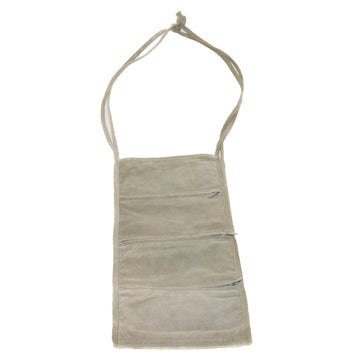 CHANEL Wall Hanging Pouch Suede Gray CC Auth bs5681 - 0