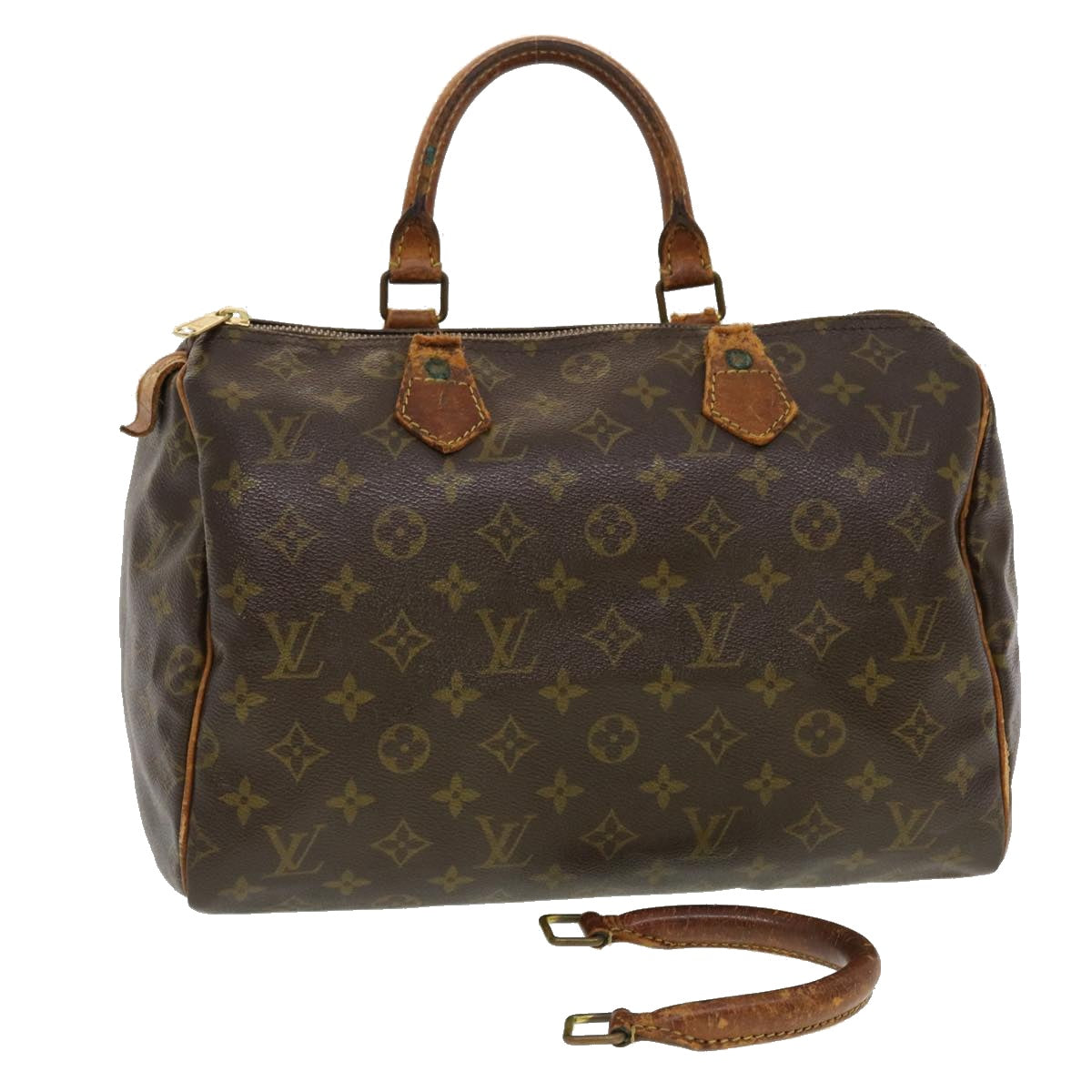 LOUIS VUITTON Monogram Speedy 30 Hand Bag M41526 LV Auth bs5688