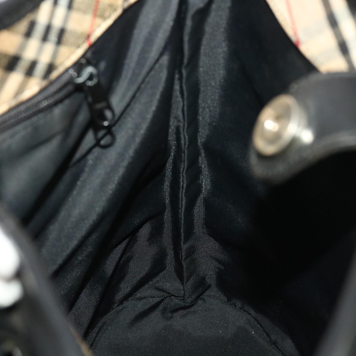 Burberrys Shoulder Bag Nylon Black Auth bs5710