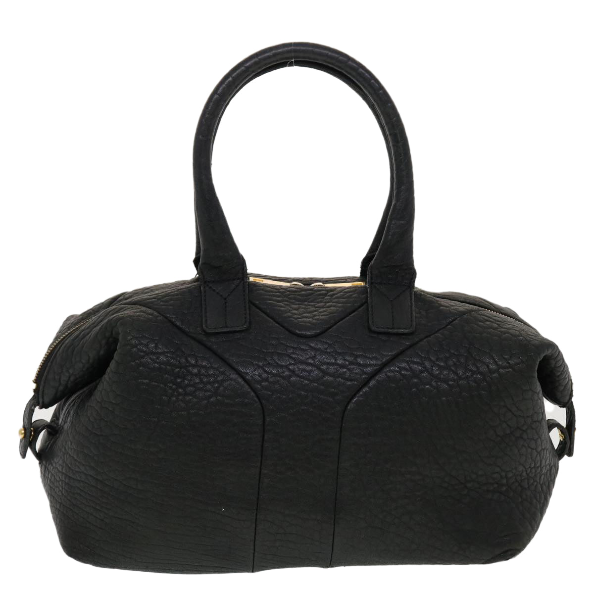 SAINT LAURENT Shoulder Bag Leather Black Auth bs5714 - 0