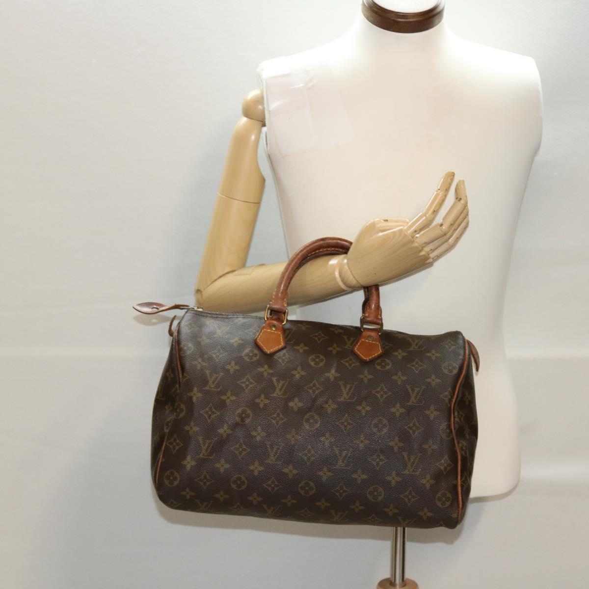 LOUIS VUITTON Monogram Speedy 35 Hand Bag M41524 LV Auth bs5731