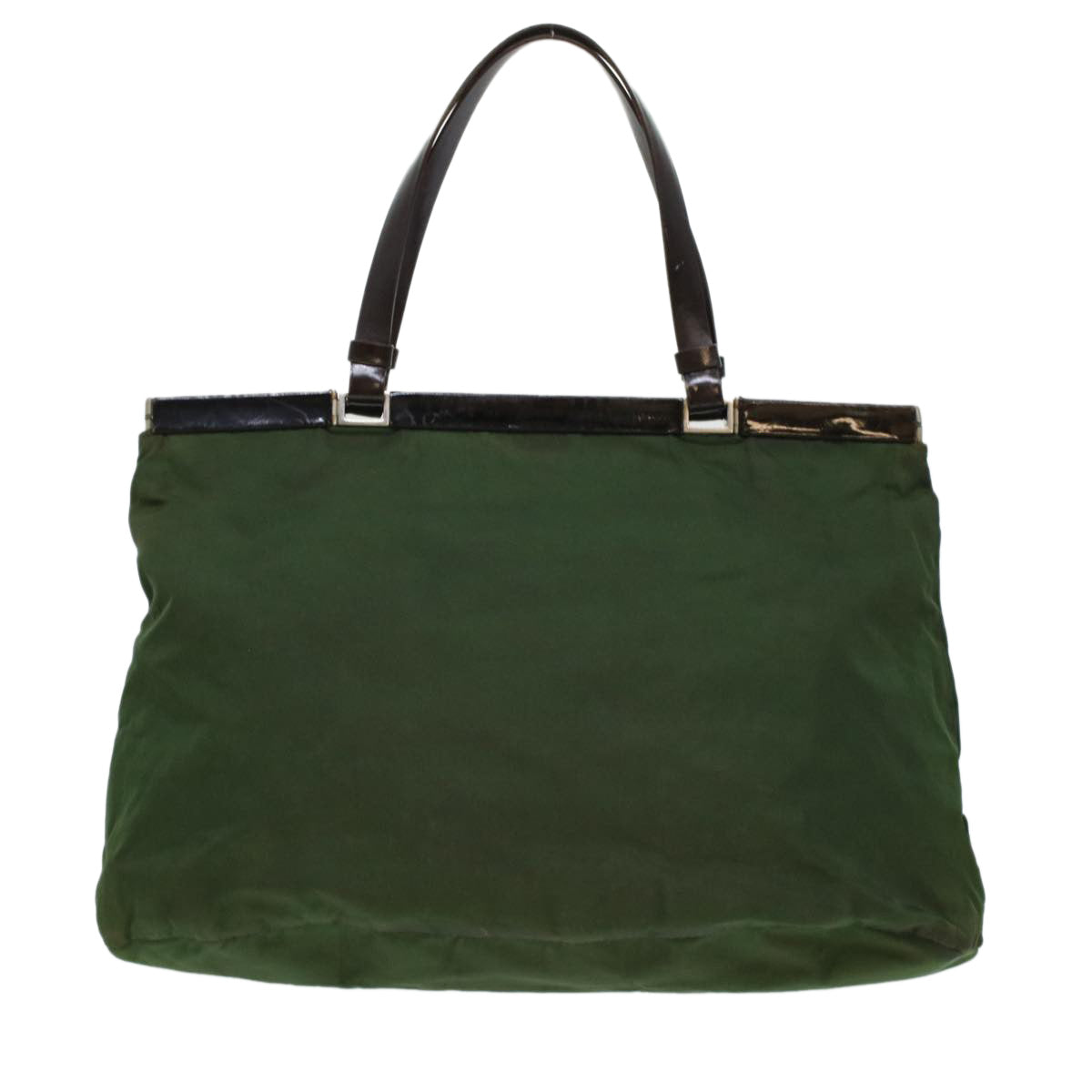 PRADA Tote Bag Nylon Green Auth bs5745